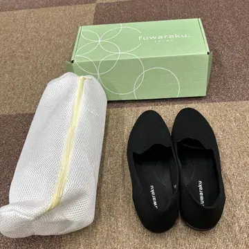 fuwaraku 블랙 슬립온 슈즈 수납 봉투 포함