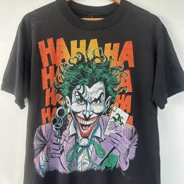 80s 조커 그래픽 티셔츠 아메리칸 코믹스 빈티지 joker