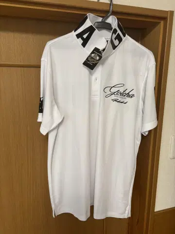 갓차 골프 화이트 피케 셔츠 XL