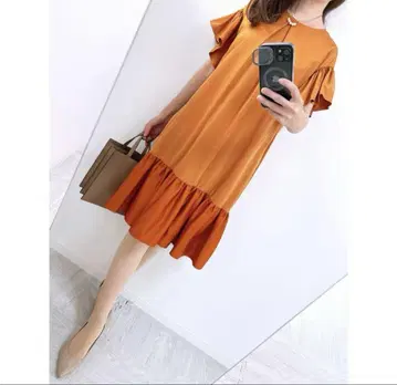체스티 플레어 슬리브 원피스