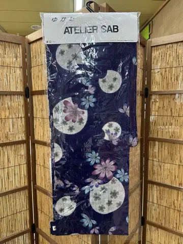 꽃무늬 유카타 네이비