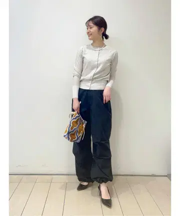 earthy 파라슈트 팬츠 카고 팬츠 블랙