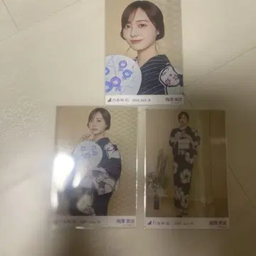 우메자와 미나미 유카타 브로마이드 3종 컴프 노기자카46