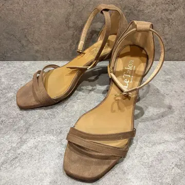 새상품급 Le Talon 르 탈론 브라운 앵클 스트랩 샌들 22cm