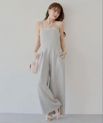 Chico 홀터넥 베어 맨투맨 롱 콤비네존
