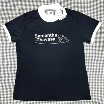 No.7 Samantha Thavasa 아이미 프린트 반팔 하이넥