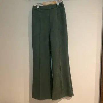 HARE 벨로아 플레어 팬츠 그린