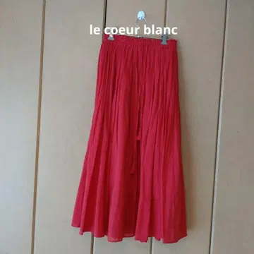 le coeur blanc 플레어 스커트 사이즈 38 레드