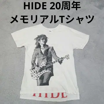 hide 메모리얼 20주년 반팔 티셔츠 티셔츠 상의