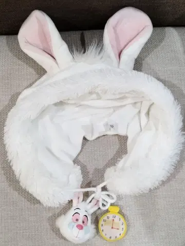이상한 나라의 앨리스 화이트 토끼 팬 캡 디즈니 모자