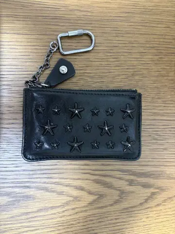 JIMMY CHOO 카드 케이스 별 모양 스터드 블랙