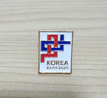 오사카 간사이 엑스포 한국 핀 배지 화이트