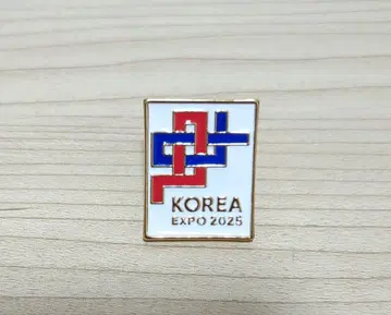 오사카 간사이 엑스포 한국 핀 배지 화이트