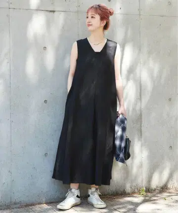 2024ss 린넨 레이온 슬리브리스 원피스