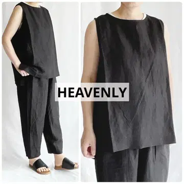 HEAVENLY 헤븐리 린넨 레이온 슬리브리스 풀오버