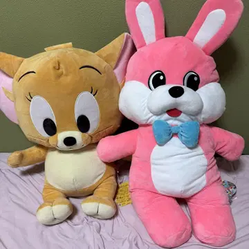 톰과 제리 봉제 인형 세트 빅 사이즈 택 포함