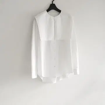 PLST 플라스테 스퀘어 칼라 블라우스 화이트 사이즈 S