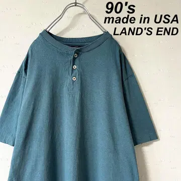 USA제 구제 의류 90's 랜즈엔드 헨리넥 티셔츠