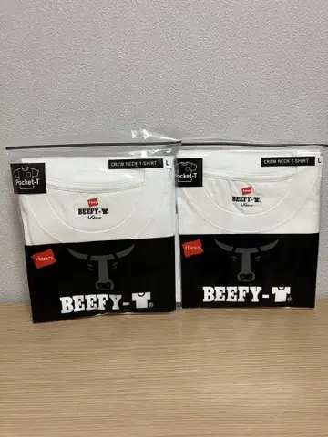 헤인즈 비피 티셔츠 포켓 부착 반팔 화이트 포켓 부착 2장