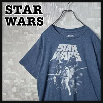 스타 워즈 STARWARS 티셔츠 반팔 얇은 네이비 L 남성용 구제 의류