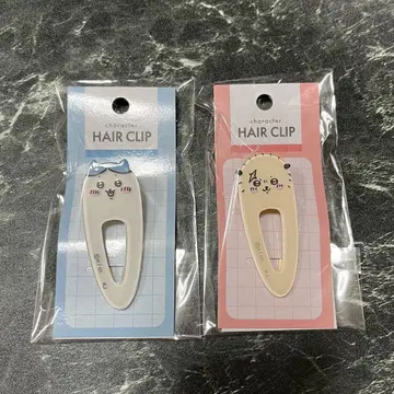 치이카와 헤어 클립 hair clip 하치와레 랏코 세트