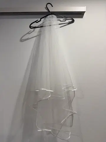클라우디아 화이트 튤 레이어드 웨딩 베일