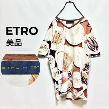 ETRO 에트로 새상품급 귀여운 위트 오버사이즈 해산물 프린트 티셔츠 M