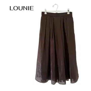 LOUNIE 로니 롱 플레어 스커트 시아 비침 개성