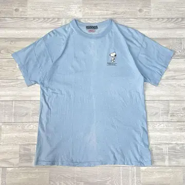 스누피 90s 반팔 티셔츠 피넛 싱글 스티치 SNOOPY 스카이블루