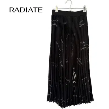 RADIATE 라디에이트 롱 플리츠 스커트 허리밴딩 프린트