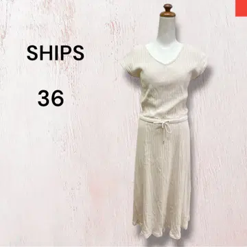 SHIPS 쉽스 USA 코튼 드로우 스트링 원피스 36 리브