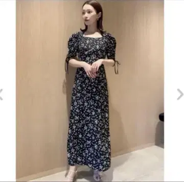 SNIDEL 바리에 프린트 코르셋 원피스
