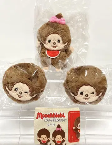 몬치치 봉제 인형 배지 3개 세트
