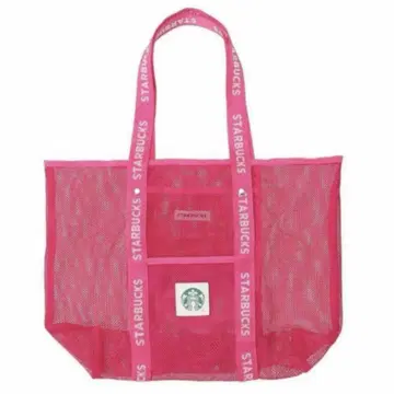 STARBUCKS 스타벅스 메쉬 에코백 핑크 스타벅스