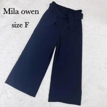 미라오웬 Mila owen 벨트 리본 와이드 팬츠 사이즈 F