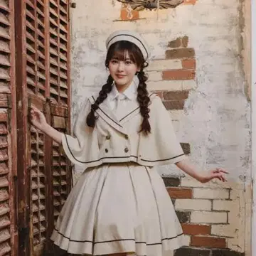 시마무라 쿠라로리 쿠루미 마린 아카데미아 케이프 코트 베이지 L 사이즈