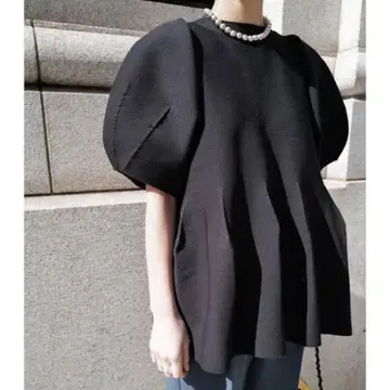 machatt 블랙 홀 의류 니트 반팔