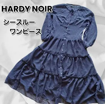 HARDY NOIR 아르디노아르 도트 양류 롱 원피스
