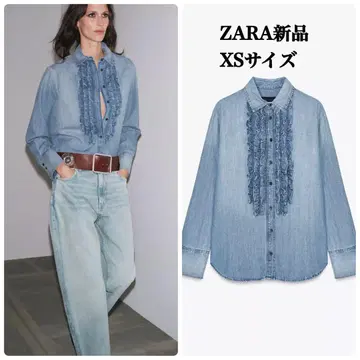 완판템 자라 ZW 컬렉션 데님 셔츠 XS 택 포함 새상품