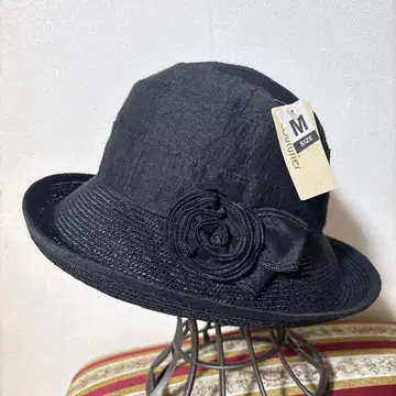 VOUS COUTURIER 빅투리에 밀짚모자 마닐라 린넨 블랙