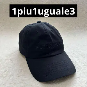 1piu1uguale3 캡 블랙 검정 자수