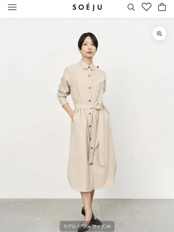 SOEJU 셔츠 원피스 긴팔