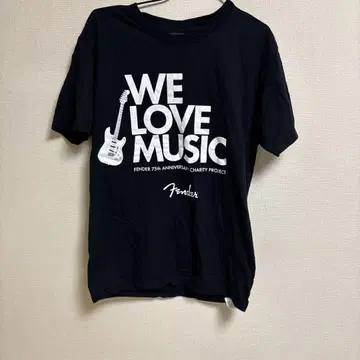 펜더 75주년 기념 WE LOVE MUSIC 티셔츠 L 사이즈