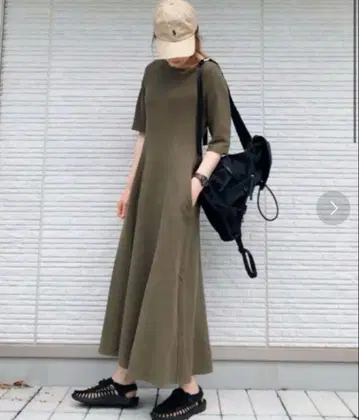 엠마 테일러 맥시 길이 원피스 카키 여성용 체형 커버