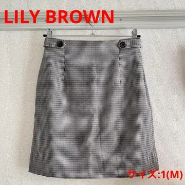 릴리 브라운 lilybrown 스커트 미니 무릎 기장 체크 타이트