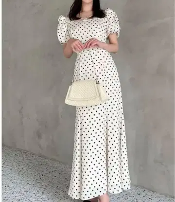 퍼프 슬리브 머메이드 원피스