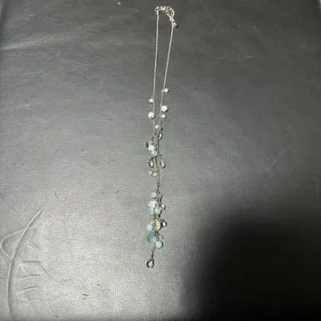 실버 925 비즈 롱 목걸이