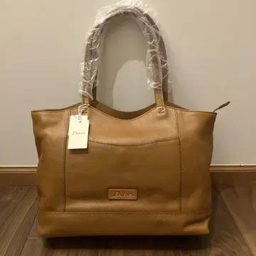 Dakota 베이지 가죽 토트백