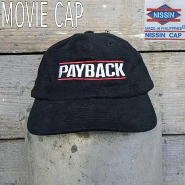 90년대 빈티지 PAYBACK 무비 캡 영화 멜 깁슨 블랙