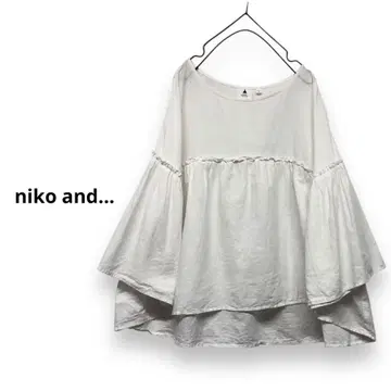 niko and... 린넨 절개 개더링 풀오버 린넨 셔츠